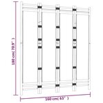 vidaXL Cloison de séparation pliante 4 panneaux 160 cm Bambou et toile