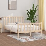 vidaXL Cadre de lit Bois massif 140x200 cm