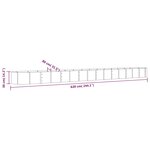 vidaXL Lit surélevé de jardin Acier enduit de poudre 620x80x36 cm gris