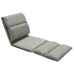 vidaXL Chaise pliable de sol Gris foncé Microfibre