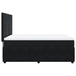 vidaXL Sommier à lattes de lit avec matelas Noir 140x190 cm Velours