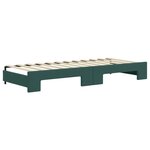 vidaXL Lit de jour avec lit gigogne vert foncé 80x200 cm velours