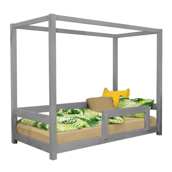 Lit cabane enfant BUNKY 90 x 190 gris