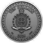 DRAGON ART 2024 5 Once Argent Monnaie 10 Dollars Niue 2024