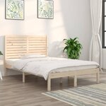 vidaXL Cadre de lit bois massif 120x190 cm petit double