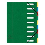 Trieur Harmonika® À Fenêtres Avec Élastiques Véritable Carte Lustrée 9 Compartiments - Couleurs Assorties - X 6 - Exacompta