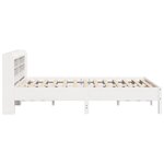 vidaXL Cadre de lit sans matelas blanc 135x190 cm bois de pin massif