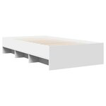 vidaXL Cadre de lit blanc 90x190 cm bois d'ingénierie