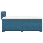 vidaXL Sommier à lattes de lit avec matelas Bleu foncé 90x200 cm