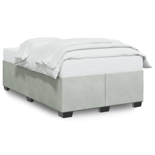 vidaXL Cadre de lit Gris clair 120x200 cm Velours