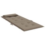 vidaXL Coussins de chaise à dossier haut lot de 6 taupe tissu oxford