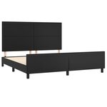vidaXL Cadre de lit avec tête de lit Noir 180x200 cm Similicuir
