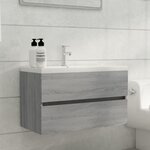 vidaXL Armoire de lavabo Sonoma gris 80x38 5x45 cm Bois d'ingénierie
