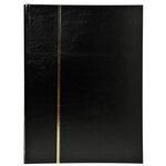 Album De Timbres Simili-cuir 32 Pages Noires - 22 5x30 5 Cm - Noir - Exacompta