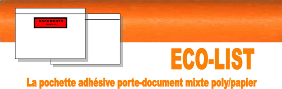 100 Pochettes Documents ci-inclus ECO-LIST A4