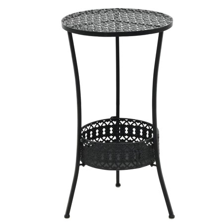 vidaXL Table de bistro Noir 40x70 cm Métal