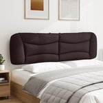 vidaXL Coussin de tête de lit marron foncé 180 cm tissu