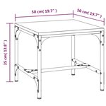 vidaXL Table basse Sonoma gris 50x50x35 cm Bois d'ingénierie