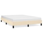 vidaXL Cadre de lit Crème 140x190 cm Tissu