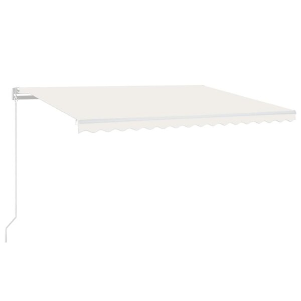 vidaXL Auvent manuel rétractable 450x350 cm Crème