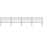 vidaXL Clôture de jardin avec dessus en lance Acier 6 8 x 1 m Noir