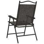 vidaXL Chaises de jardin pliables lot de 4 en acier et textilène