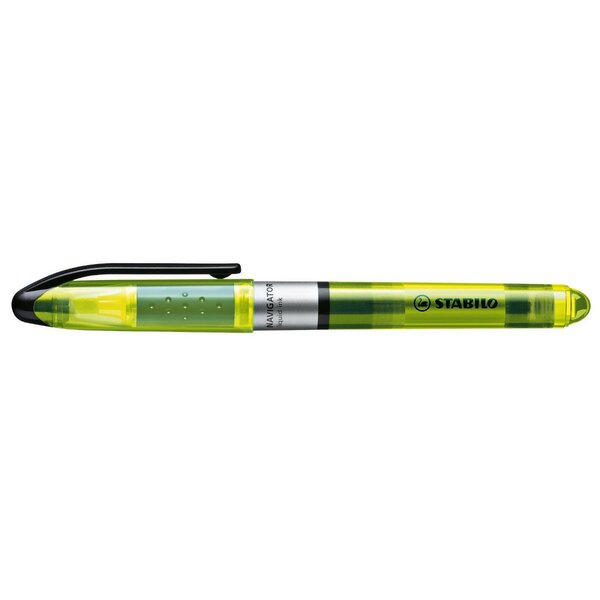 Surligneur NAVIGATOR de poche Pointe Biseautée Jaune x 10 STABILO