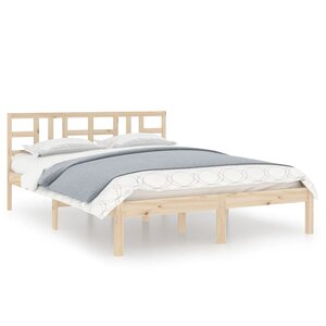 vidaXL Cadre de lit Bois massif 120x200 cm