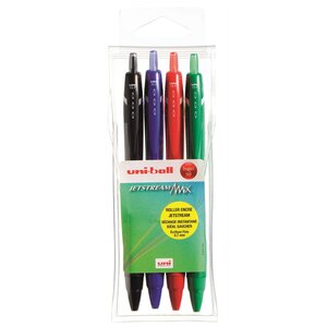 Etui de 4 Rollers encre gel Jetstream Mix SXN150C/4 rétractable grip point fine 0,7mm UNI-BALL