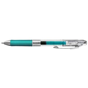 Stylo Roller encre gel rétractable ENERGEL PURE BL77 Pointe 0 7 mm turquoise x 12 PENTEL