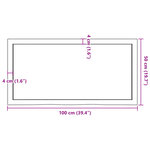 vidaXL Dessus de table 100x50x(2-6) cm bois de chêne massif non traité