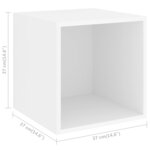 vidaXL Armoires murales 2 Pièces Blanc 37x37x37 cm Aggloméré