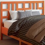 vidaXL Tête de lit cire marron 135 cm bois massif de pin