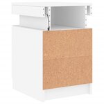 vidaXL Table de chevet avec lumières LED blanc 35x39x55 cm