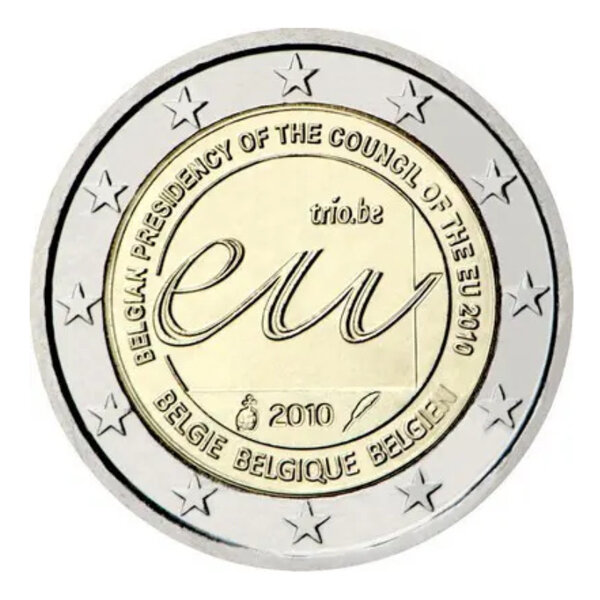 2 euros commémorative Belgique 2010 - Présidence du conseil de l'UE.