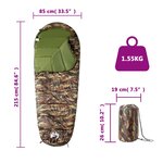 vidaXL Sac de couchage momie pour adultes camping 3 saisons