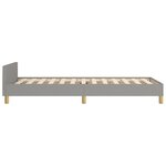 vidaXL Cadre de lit avec tête de lit Gris clair 90x190 cm Tissu