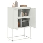 vidaXL Meuble TV blanc 68x39x60 5 cm acier