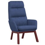 vidaXL Chaise de relaxation Bleu Tissu