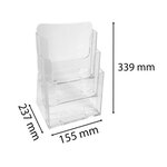 Distributeur De Prospectus 3 Compartiments A4 - Cristal - X 4 - Exacompta