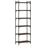 vidaXL Bibliothèque 6 niveaux chêne marron 60x30x188cm bois ingénierie