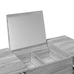 vidaXL Coiffeuse avec miroir sonoma gris 100x45x76 cm