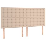 vidaXL Cadre de lit avec tête de lit Cappuccino 160x200 cm Similicuir