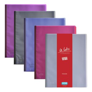 Protège document Le Lutin Vision PVC 30 pochettes 60 vues Coloris Aléatoire Translucide ELBA