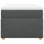 vidaXL Sommier à lattes de lit avec matelas Gris foncé 80x200 cm Tissu