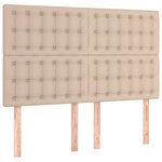 vidaXL Sommier à lattes de lit avec matelas Cappuccino 140x200 cm