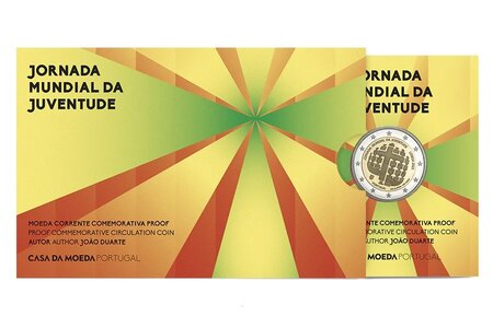 Pièce de monnaie 2 euro commémorative Portugal 2023 BE – Journées mondiales de la Jeunesse