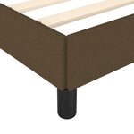 vidaXL Cadre de lit Marron foncé 120x200 cm Tissu