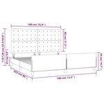 vidaXL Cadre de lit avec tête de lit Rose 180x200 cm Velours