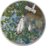 Hippos private split views 1 oz silver monnaie 5 dollars palau 2023